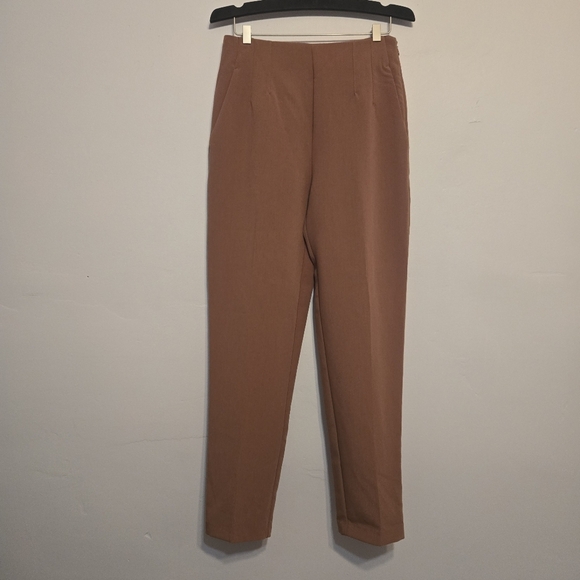 Womens Dynamite Kendall Slim Carob Brown Pants - Picture 1 of 9